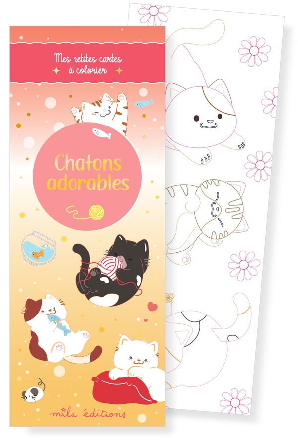 CHATONS ADORABLES - MES PETITES CARTES A COLORIER - 35 ILLUSTRATIONS A PERSONNALISER