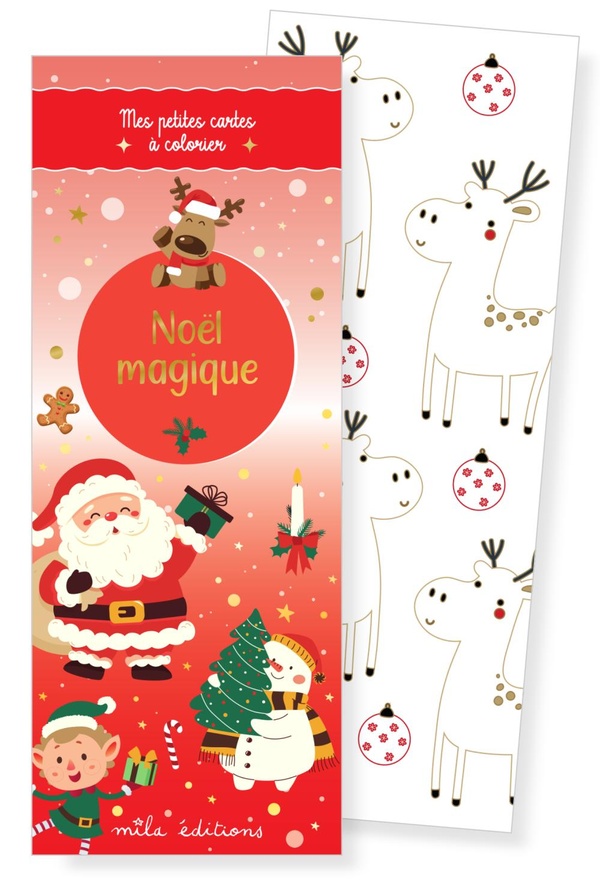 NOEL MAGIQUE - MES PETITES CARTES A COLORIER - 35 ILLUSTRATIONS A PERSONNALISER