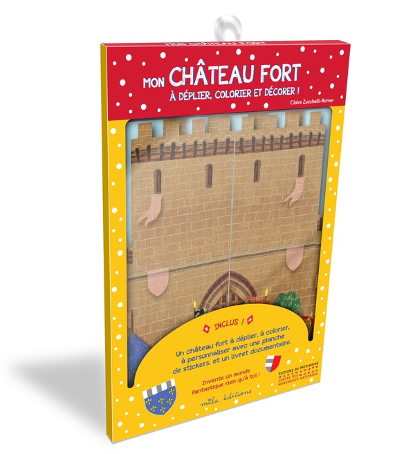 POCHETTE - MON CHATEAU FORT A DEPLIER, COLORIER ET DECORER ! - AVEC UN DEPLIANT A COMPLETER, UNE PLA
