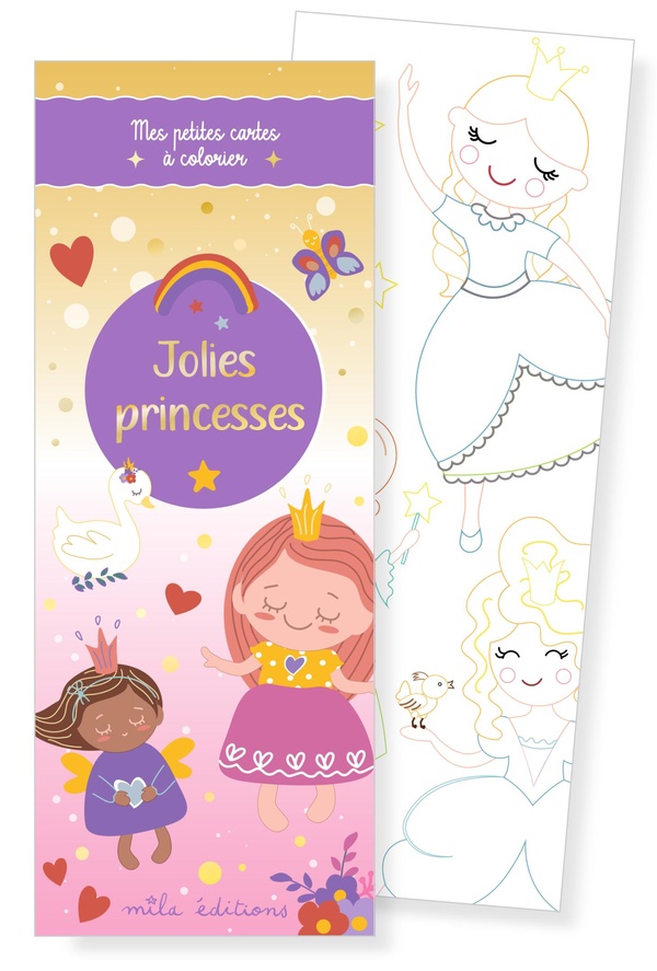 JOLIES PRINCESSES - MES PETITES CARTES A COLORIER - 35 ILLUSTRATIONS A PERSONNALISER