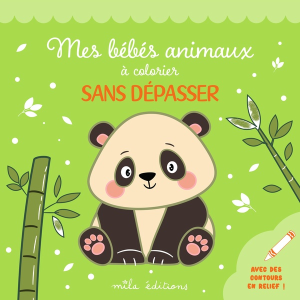 MES BEBES ANIMAUX A COLORIER SANS DEPASSER - AVEC DES CONTOURS EN RELIEF PAILLETES !