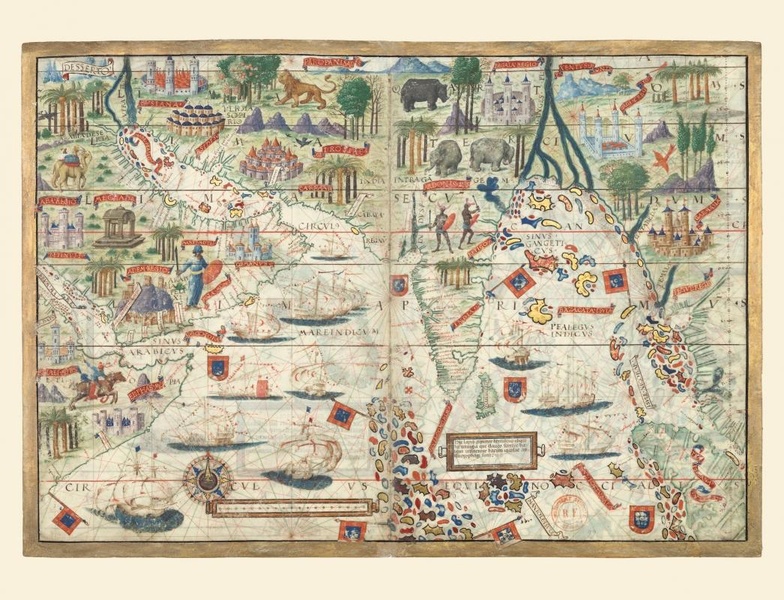 CARTE - ATLAS MILLER - OCEAN INDIEN NORD AVEC L'ARABIE ET L'