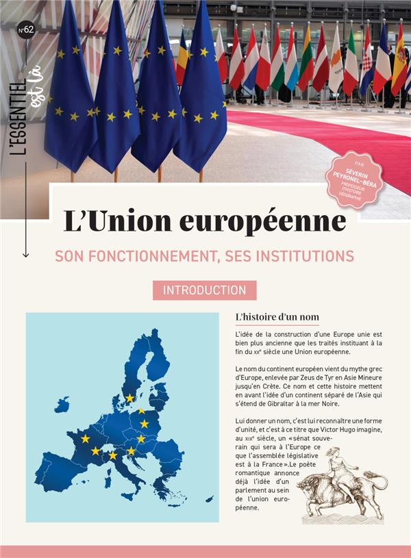 L'UNION EUROPEENNE - DEPLIANT - SON FONCTIONNEMENT, SES INSTITUTIONS