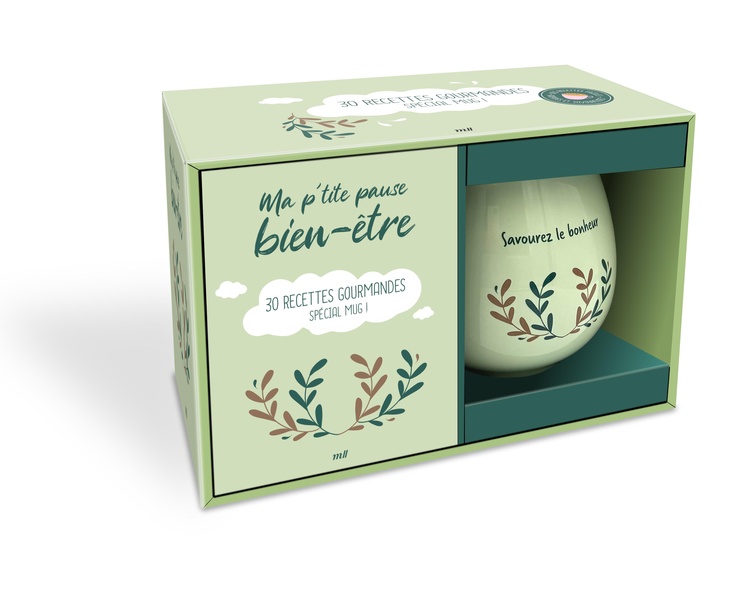 COFFRET MUG - MA P'TITE PAUSE BIEN-ETRE - 30 RECETTES GOURMANDES SPECIAL MUG !