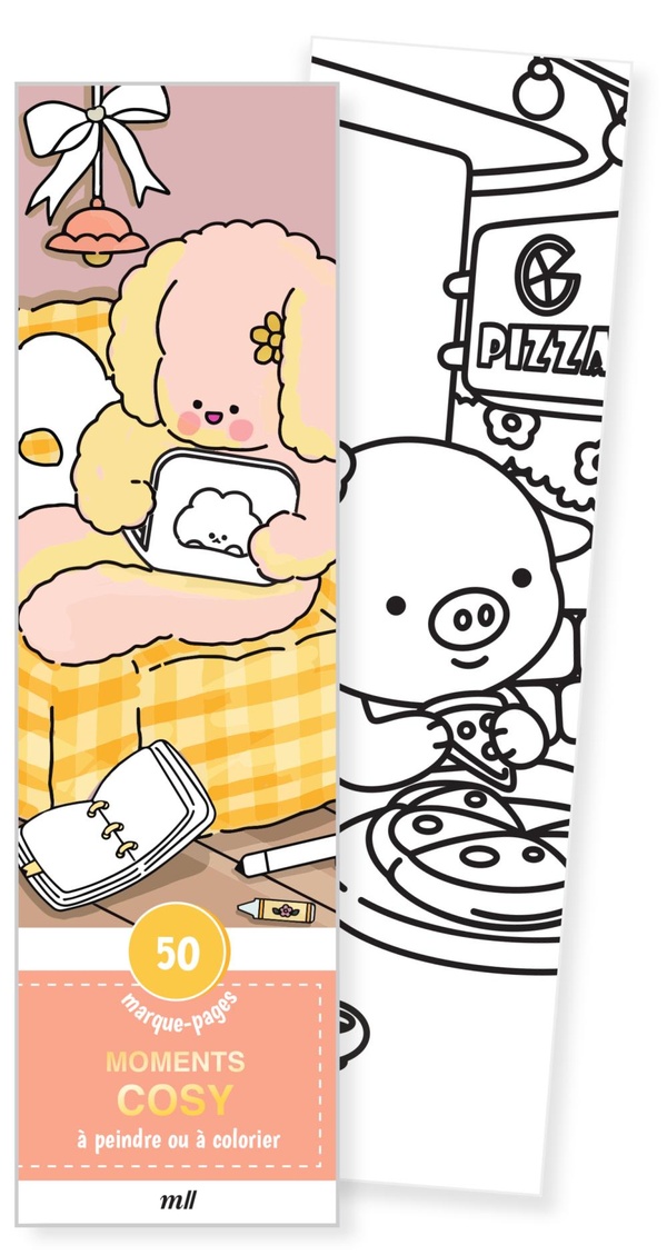 MARQUE-PAGES - MOMENTS COSY - 50 MARQUE-PAGES A PEINDRE OU A COLORIER