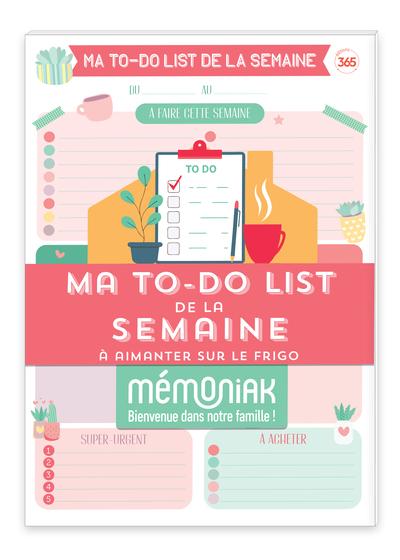 BLOC DE 52 LISTES AIMANTES - MA TO-DO LIST DE LA SEMAINE MEMONIAK