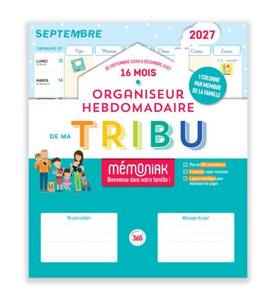 ORGANISEUR DE MA TRIBU MEMONIAK 2027 -16 MOIS, SEPTEMBRE 2026-DECEMBRE 2027
