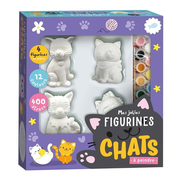 MES JOLIES FIGURINES CHATS A PEINDRE