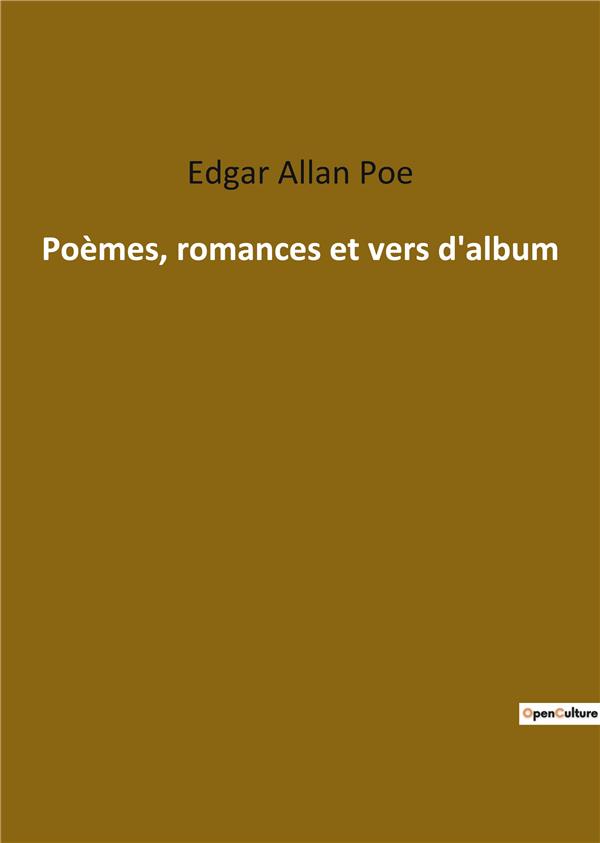 POEMES ROMANCES ET VERS D ALBUM