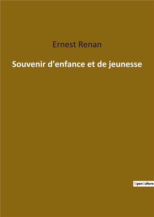 SOUVENIR D ENFANCE ET DE JEUNESSE