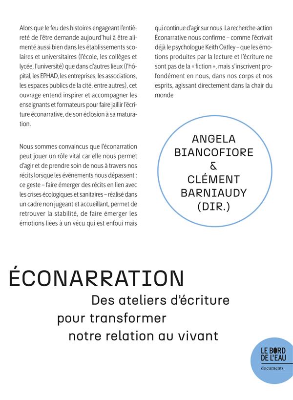 L'ECONARRATION - DES ATELIERS D'ECRITURE POUR TRANSFORMER NOTRE RELATION AU VIVANT