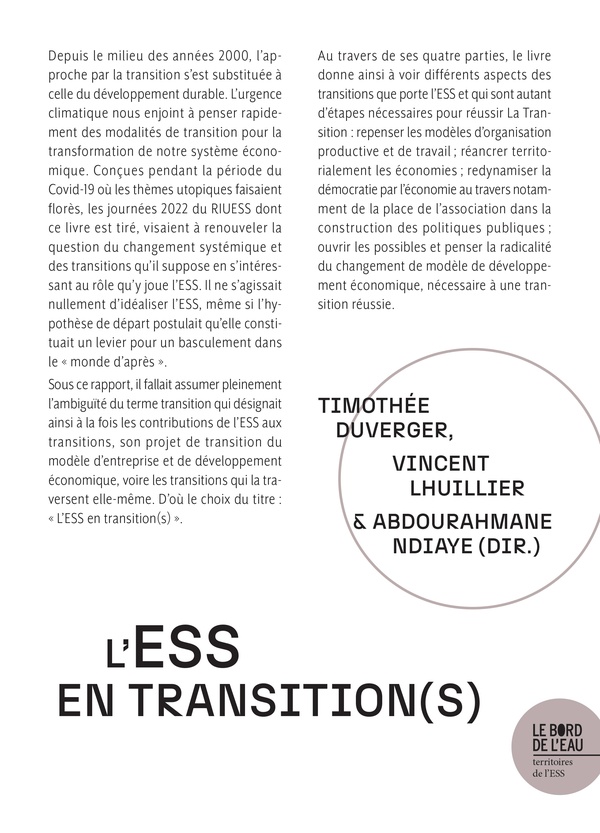 L'ESS EN TRANSITION(S)