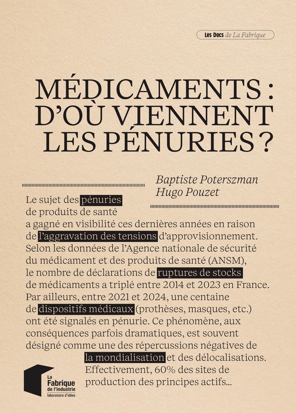 MEDICAMENTS : D'OU VIENNENT LES PENURIES?