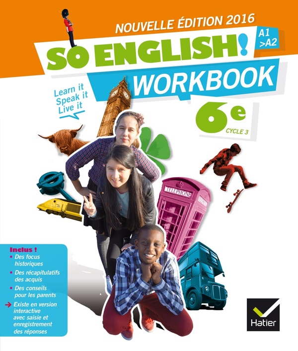 SO ENGLISH! ANGLAIS 6E ED. 2016 - WORKBOOK