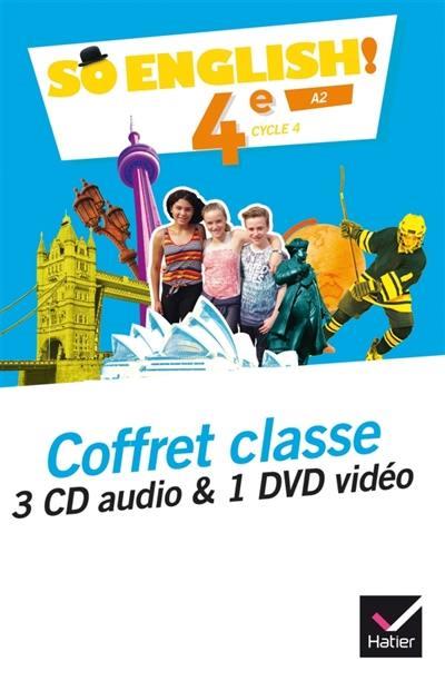 SO ENGLISH! - ANGLAIS 4E ED. 2017 - COFFRET CD / DVD CLASSE
