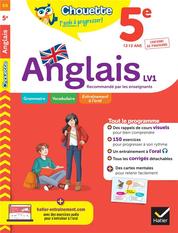 CHOUETTE - ANGLAIS 5E - LV1 (A1+, A2) - CAHIER DE REVISION ET D'ENTRAINEMENT RECOMMANDE PAR LES ENSE