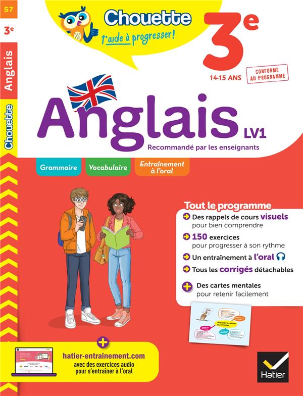 CHOUETTE - ANGLAIS 3E - LV1 (A2+, B1) - CAHIER DE REVISION ET D'ENTRAINEMENT RECOMMANDE PAR LES ENSE