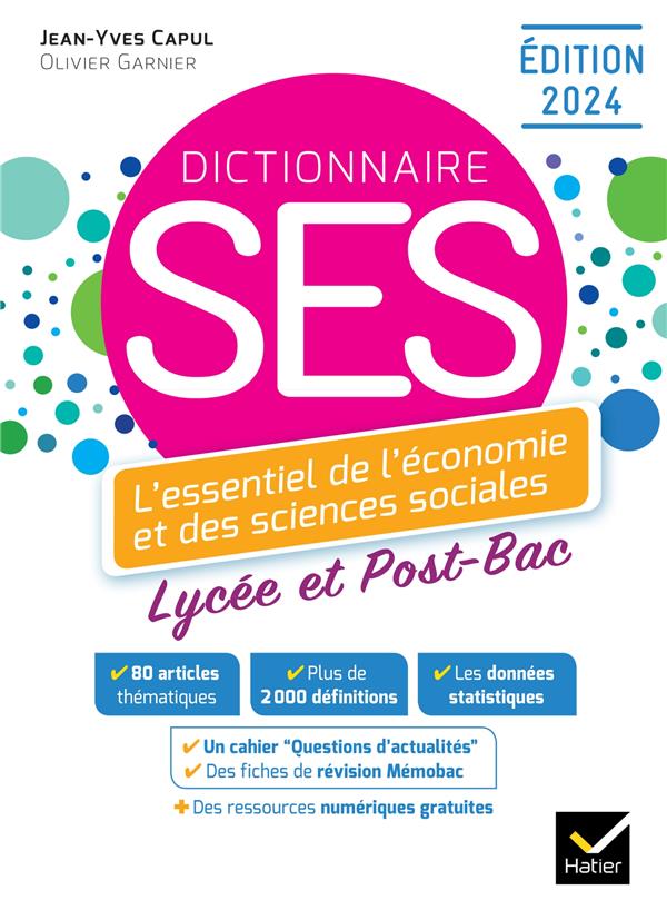 DICO SES - DICTIONNAIRE D'ECONOMIE ET DE SCIENCES SOCIALES - ED. 2024