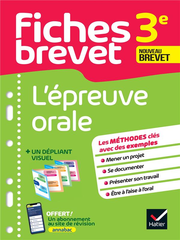 FICHES BREVET L'EPREUVE ORALE 3E BREVET 2023 - FICHES DE REVISION & QUIZ