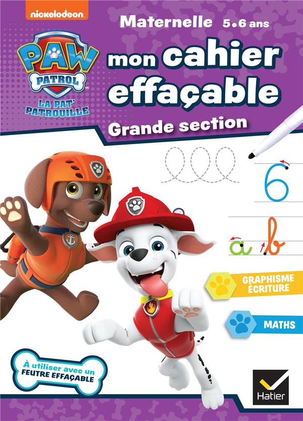 MON CAHIER EFFACABLE PAT'PATROUILLE GS