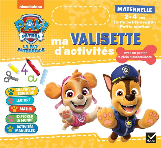 MA VALISETTE D'ACTIVITES MATERNELLE TPS ET PS PAT'PATROUILLE - 2-3 ANS - POUR APPRENDRE EN S'AMUSANT