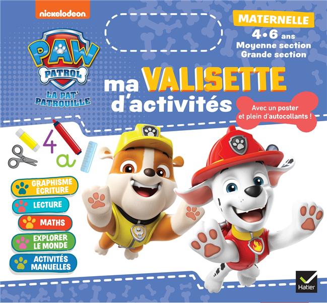 MA VALISETTE D'ACTIVITES MATERNELLE MS ET GS PAT'PATROUILLE - 4-5 ANS - POUR APPRENDRE EN S'AMUSANT