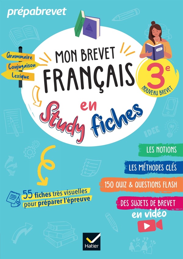 MON BREVET FRANCAIS EN STUDYFICHES - 3E - BREVET 2025 - FICHES VISUELLES & QUIZ POUR REVISER SON BRE