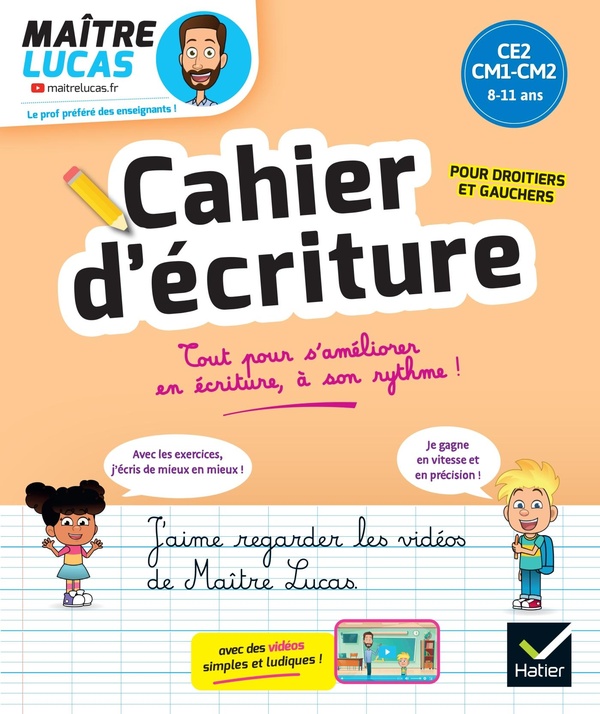 CAHIER D'ECRITURE MAITRE LUCAS - CE2-CM1-CM2