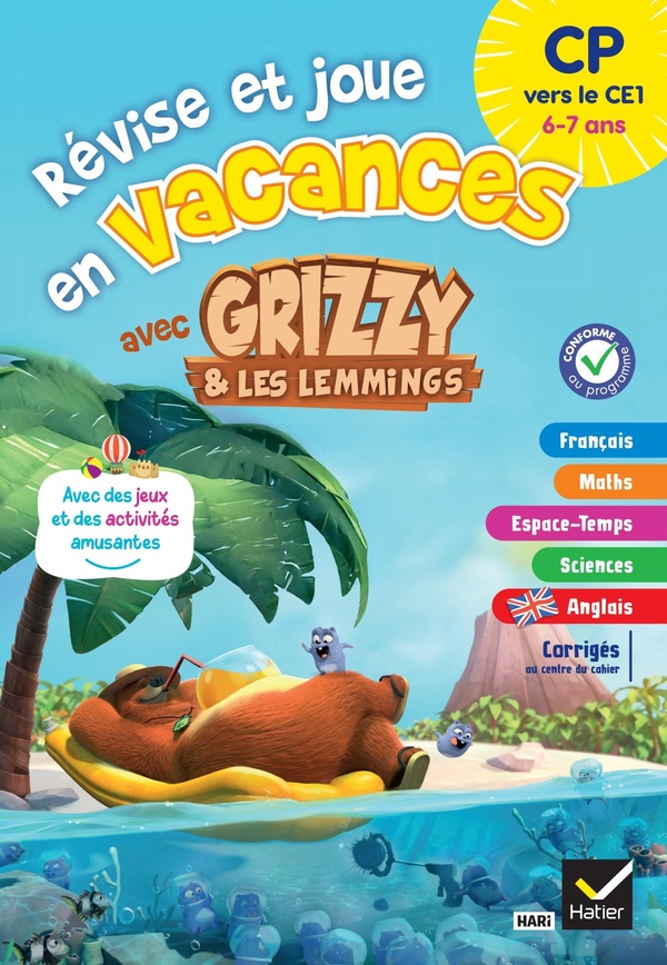 CAHIER DE VACANCES GRIZZY ET LES LEMMINGS - CP VERS LE CE1