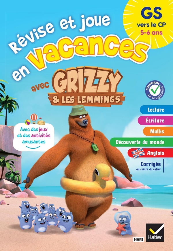 CAHIER DE VACANCES GRIZZY ET LES LEMMINGS - GS VERS LE CP