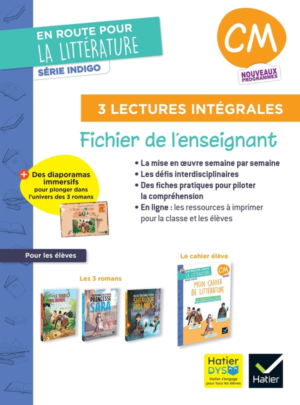 EN ROUTE POUR LA LITTERATURE - CM - SERIE INDIGO - ED. 2026 - FICHIER ENSEIGNANT + DIAPORAMAS