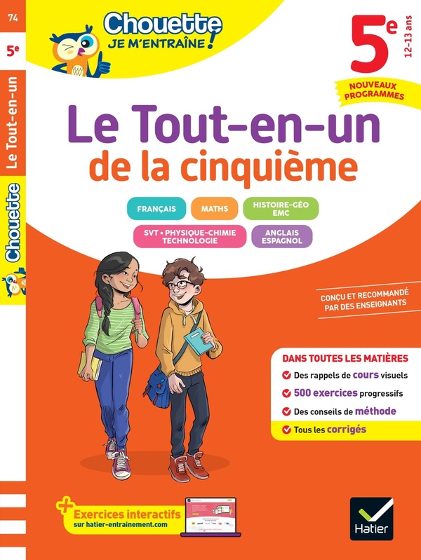 CHOUETTE - LE TOUT-EN-UN 5E - NOUVEAU PROGRAMME (TOUTES LES MATIERES)