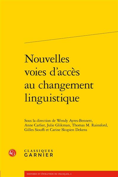 NOUVELLES VOIES D'ACCES AU CHANGEMENT LINGUISTIQUE