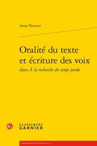 ORALITE DU TEXTE ET ECRITURE DES VOIX DANS A LA RECHERCHE DU TEMPS PERDU