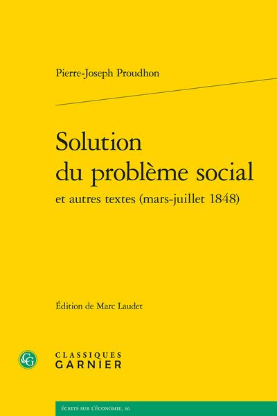 SOLUTION DU PROBLEME SOCIAL