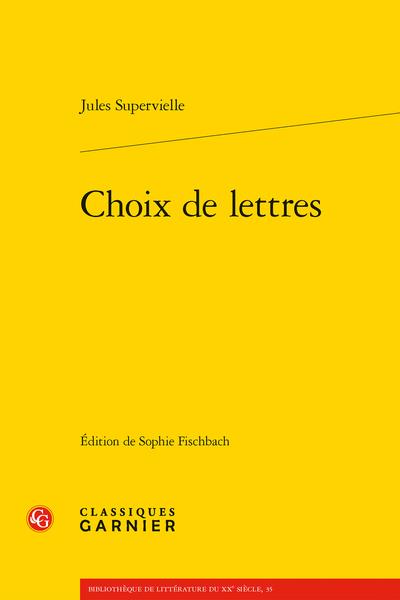 CHOIX DE LETTRES