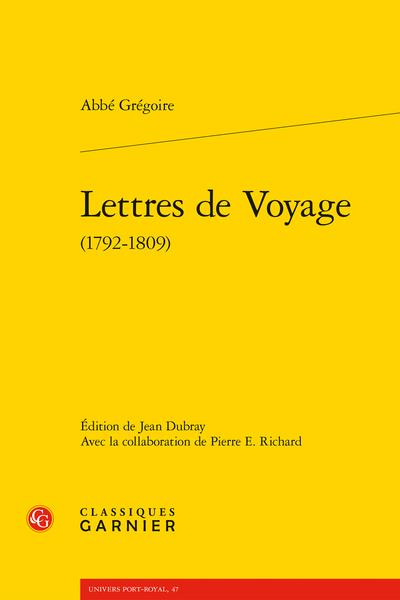 LETTRES DE VOYAGE