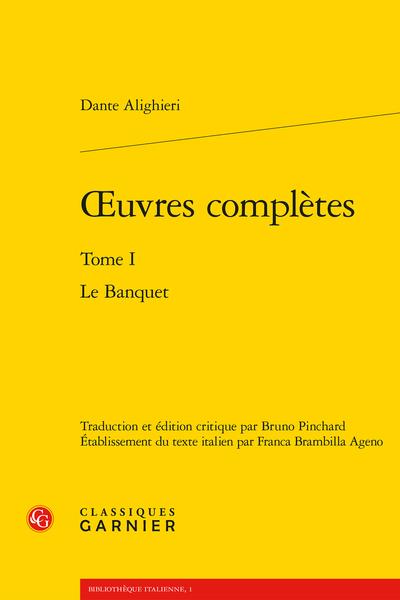 OEUVRES COMPLETES - TOME I - LE BANQUET