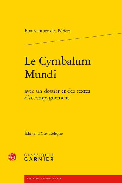 LE CYMBALUM MUNDI - AVEC UN DOSSIER ET DES TEXTES D'ACCOMPAGNEMENT