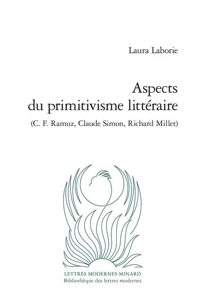 ASPECTS DU PRIMITIVISME LITTERAIRE