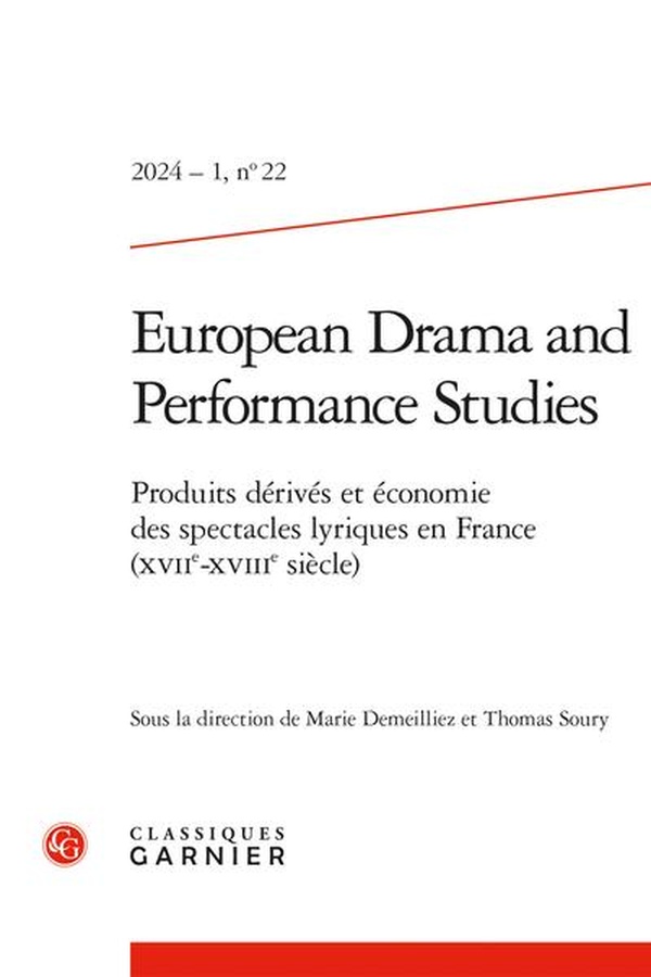 EUROPEAN DRAMA AND PERFORMANCE STUDIES 2024 - 1, N 22 - PRODUITS DERIVES ET ECO - PRODUITS DERIVES