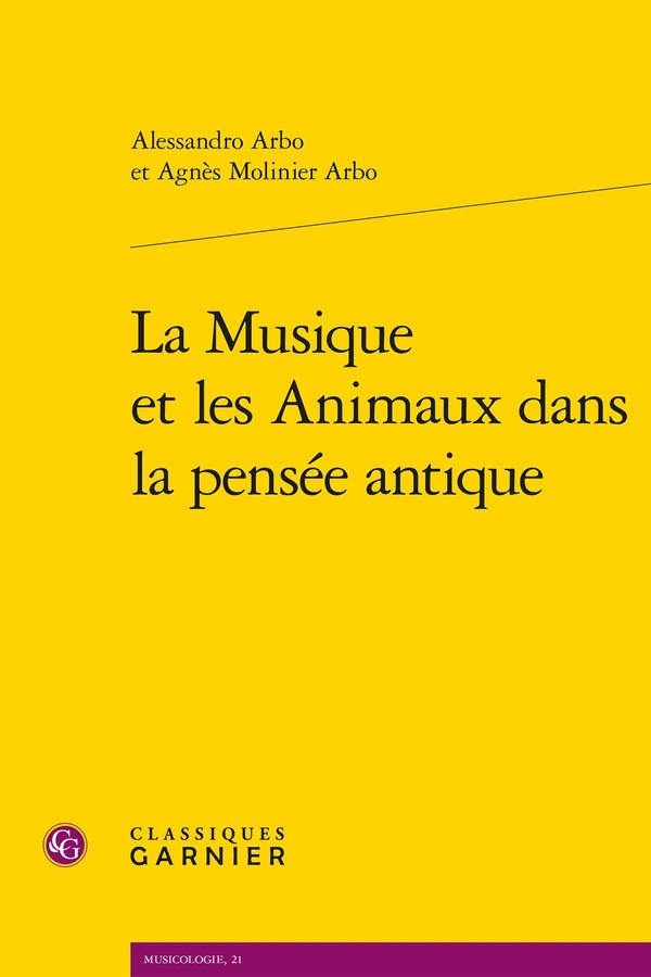 LA MUSIQUE ET LES ANIMAUX DANS LA PENSEE ANTIQUE