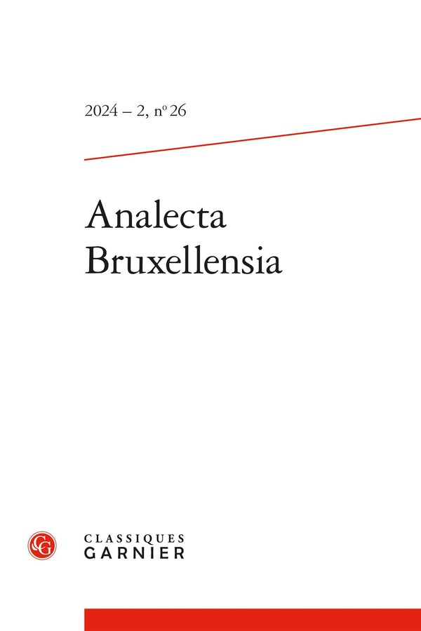 ANALECTA BRUXELLENSIA - 2024 - 2, N 26