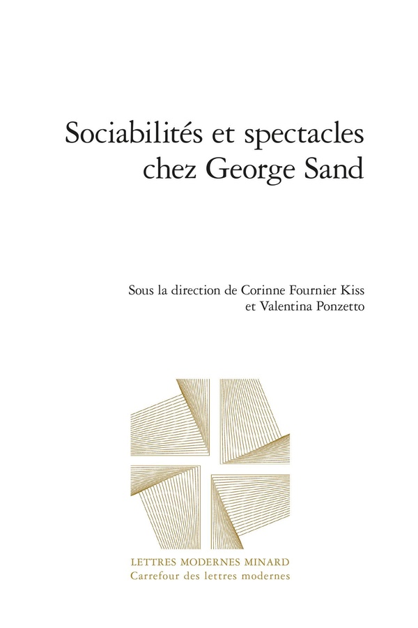 SOCIABILITES ET SPECTACLES CHEZ GEORGE SAND
