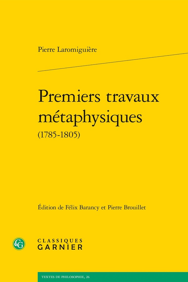 PREMIERS TRAVAUX METAPHYSIQUES