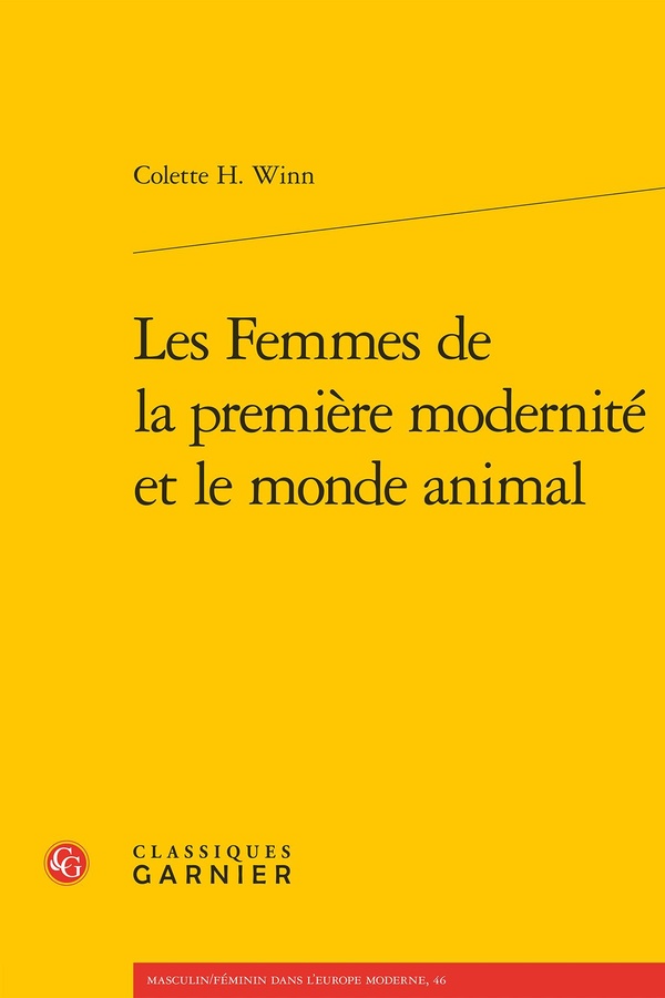 LES FEMMES DE LA PREMIERE MODERNITE ET LE MONDE ANIMAL
