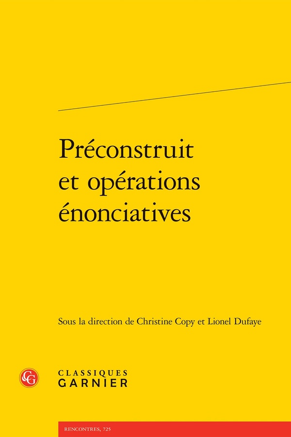 PRECONSTRUIT ET OPERATIONS ENONCIATIVES