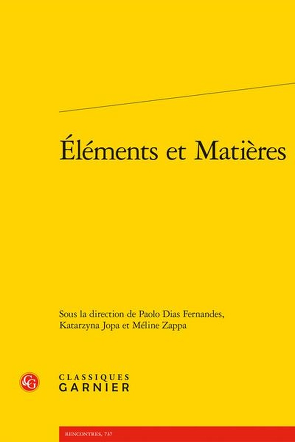 ELEMENTS ET MATIERES
