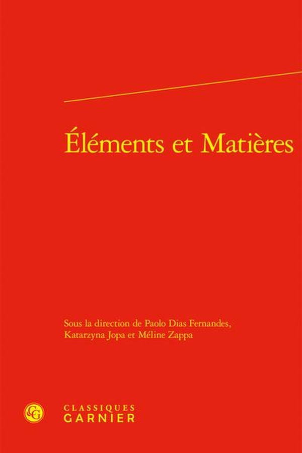 ELEMENTS ET MATIERES