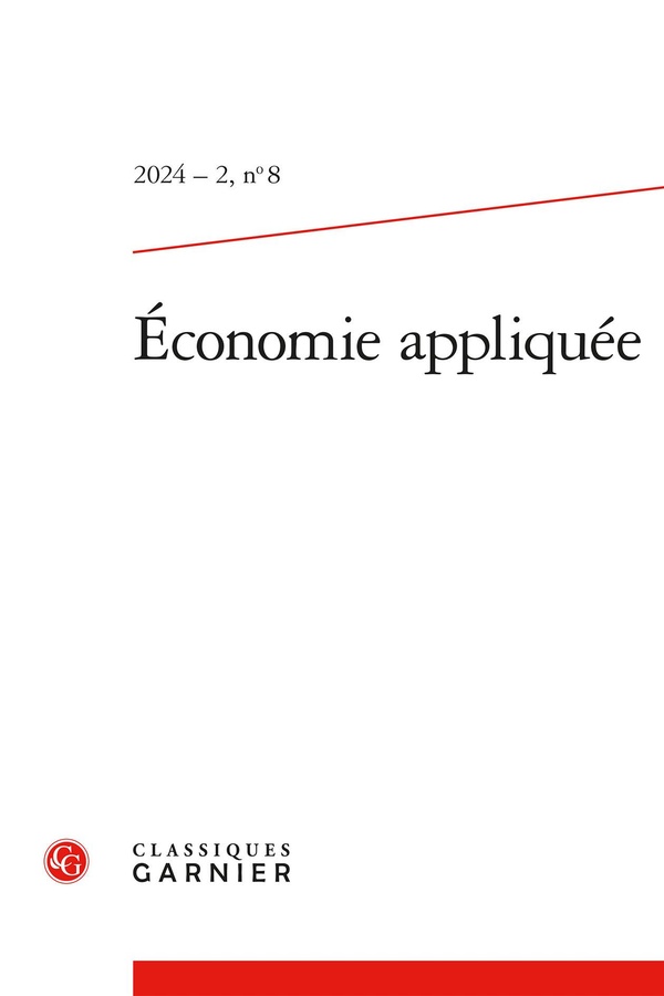 ECONOMIE APPLIQUEE 2024 - 2, N 8 - VARIA